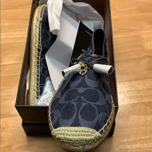 Coach denim flats